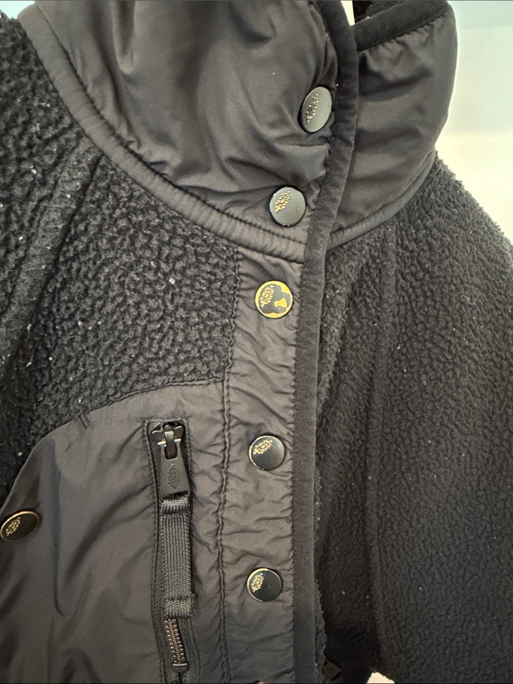 FP Movement by Free People Black Fleece Zip Snap Jacket - Picture 3 of 4
